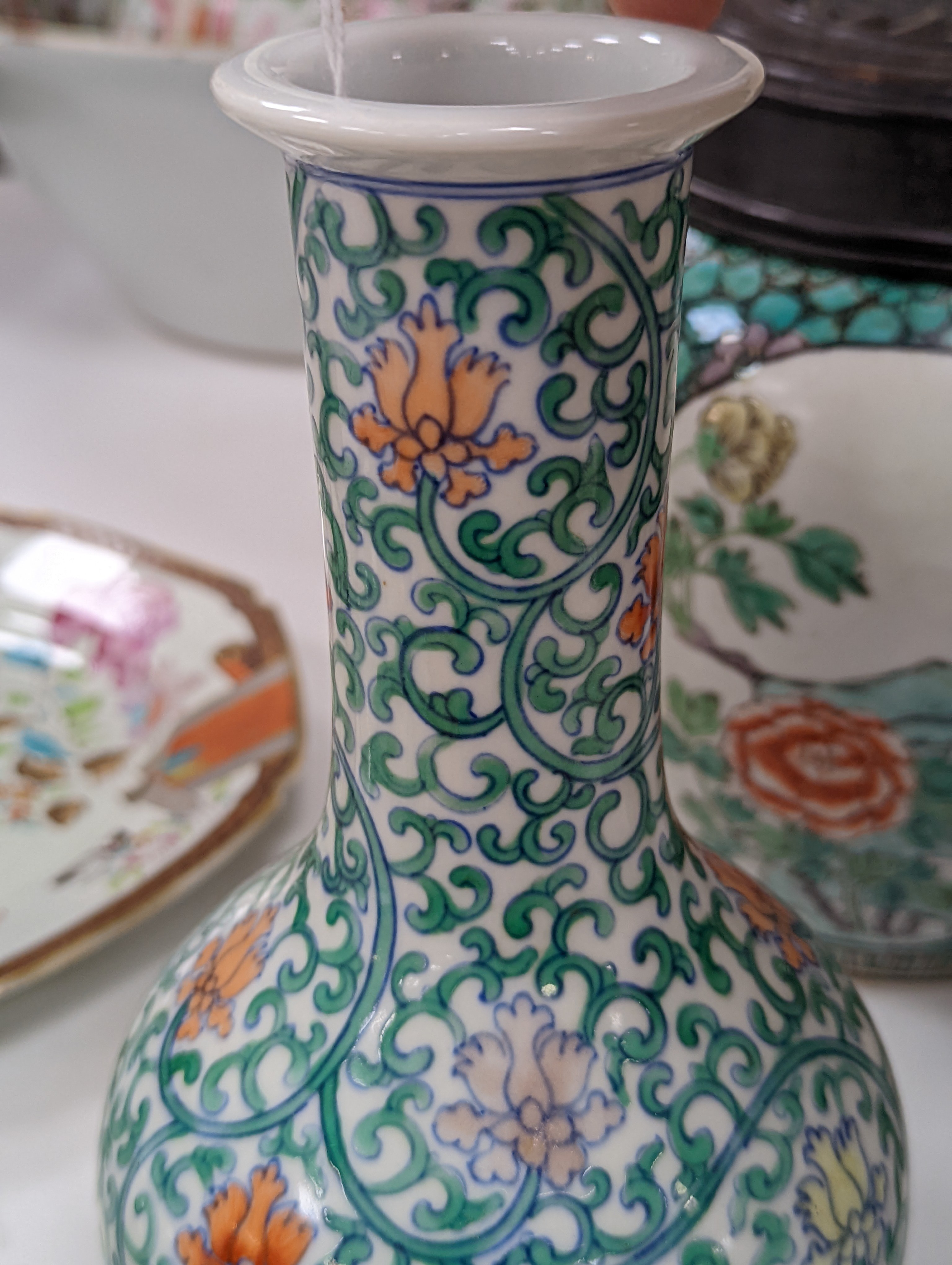 Two 19th century Chinese jars and a later doucai vase